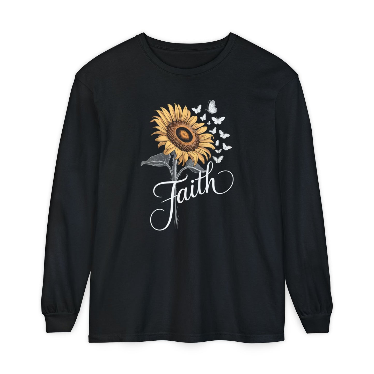 Faith Sunflower Long Sleeve Tee