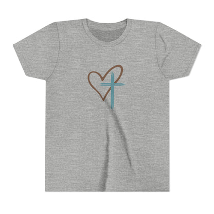 Jesus Has My Back Kids Christian Shirt – Faith Cross Heart T-Shirt – Inspirational Religious Tee for Boys & Girls