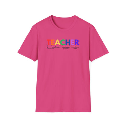"TEACHER" Phonics Word Segmentation Shirt – Spelling Rules Edition