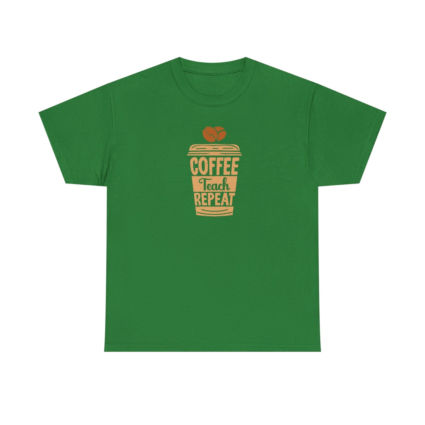 Coffee Teach Repeat Shirt | Coffee Lover Teacher T-Shirt | Cute Back To School Teacher Tee | Funny Teacher Gift | Educator Coffee Shirt