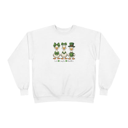 St. Patrick's Day Duck Family Crewneck Sweatshirt — "Luck of the Waddles"
