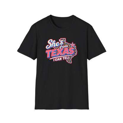 She’s From Texas I Can Tell Shirt | Retro Western Texas Graphic Tee | Southern Cowgirl T-Shirt