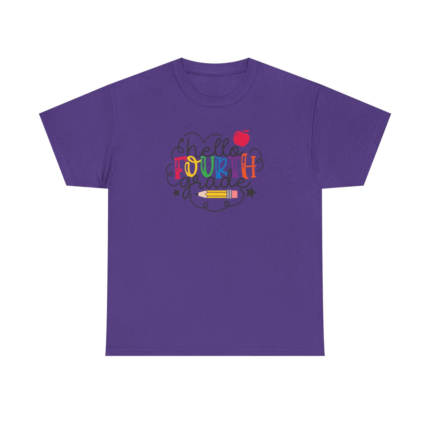 Hello Fourth Grade Shirt | 4th Grade Teacher T-Shirt | Back To School Teacher Tee | First Day Of School Outfit | Elementary Teacher Gift