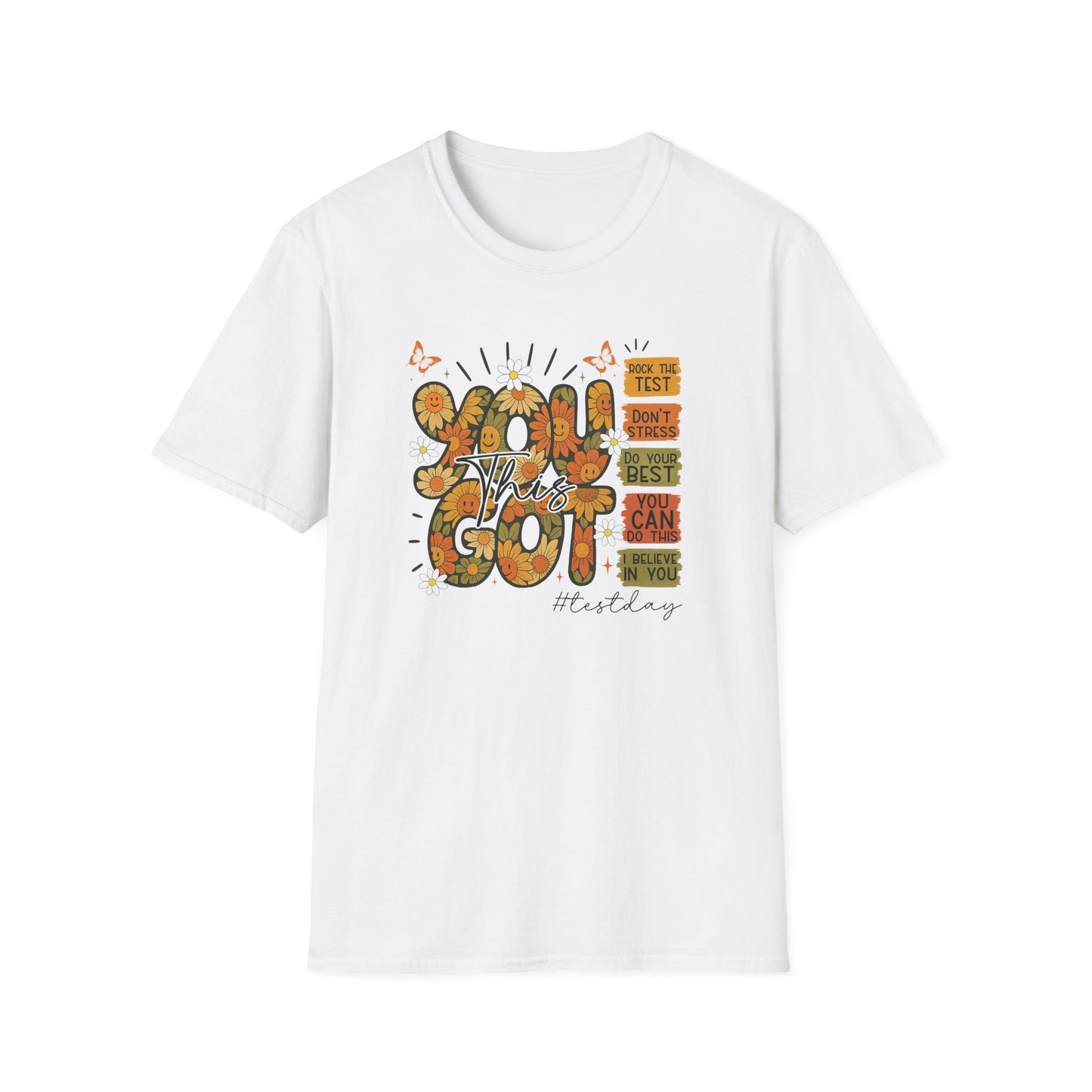 You Got This Floral T-Shirt — Retro 70's Style - Motivational Positive Quote Tee