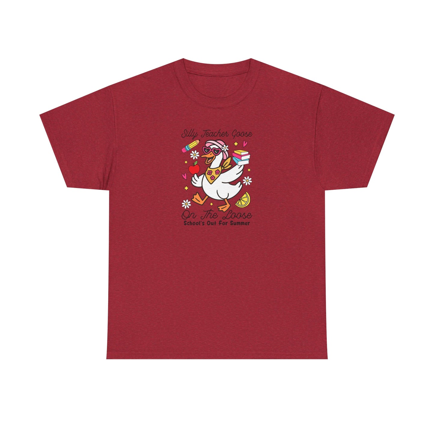 Silly Teacher Goose Shirt – Funny Teacher Tee – “On The Loose” Graphic T-Shirt – Cute Back to School Gift for Teachers