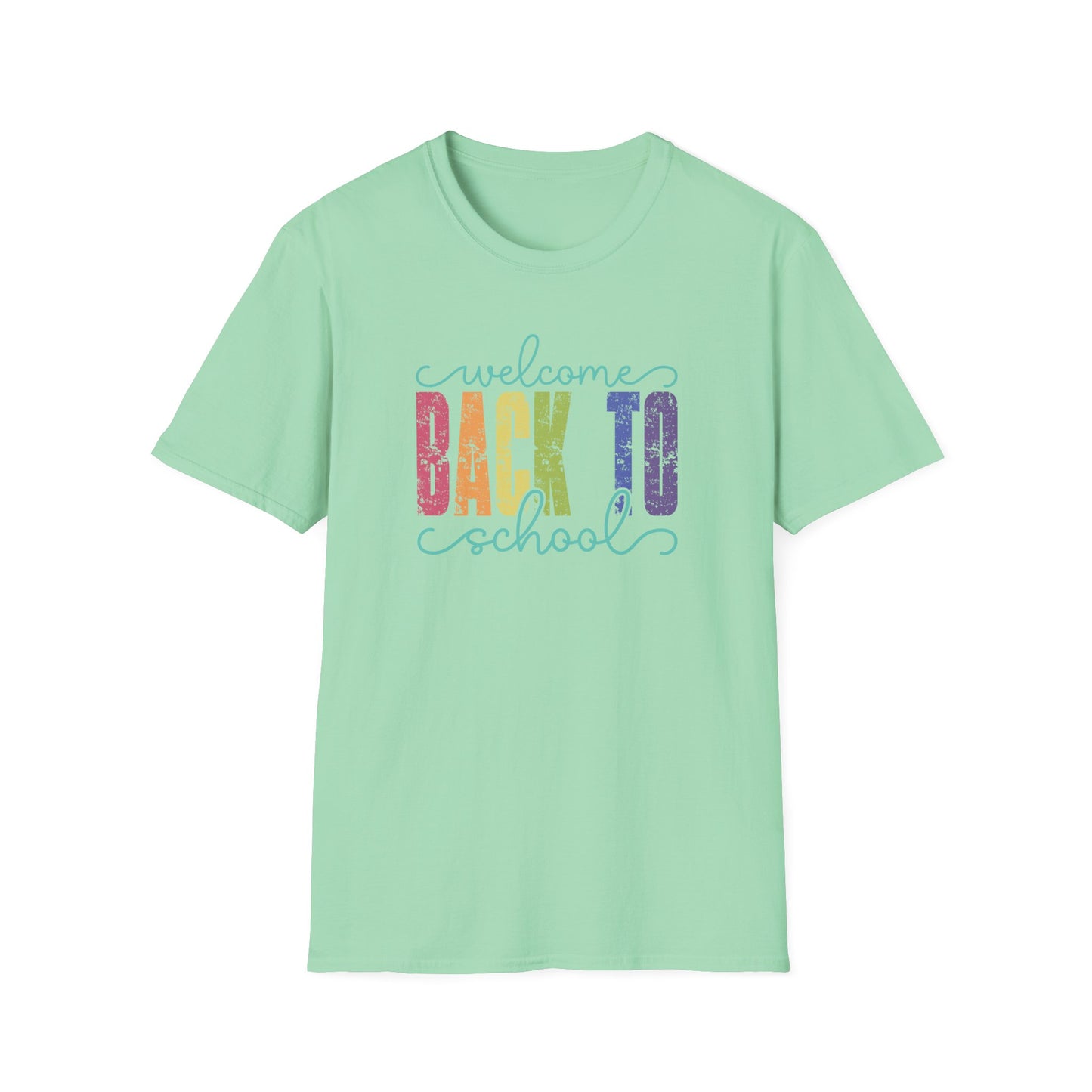 Back to School T-Shirt — "Welcome Back to School" Colorful Retro Print