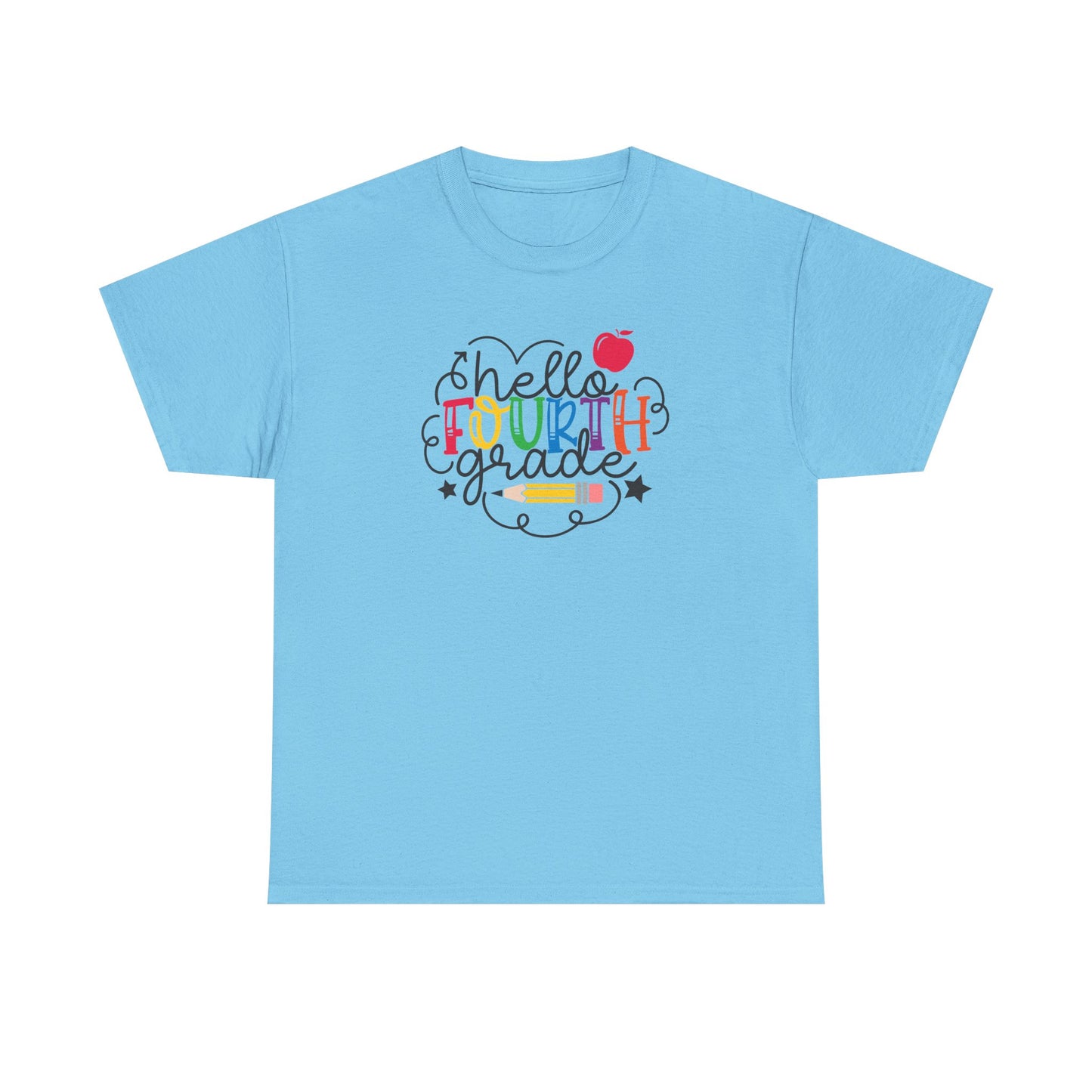 Hello Fourth Grade Shirt | 4th Grade Teacher T-Shirt | Back To School Teacher Tee | First Day Of School Outfit | Elementary Teacher Gift