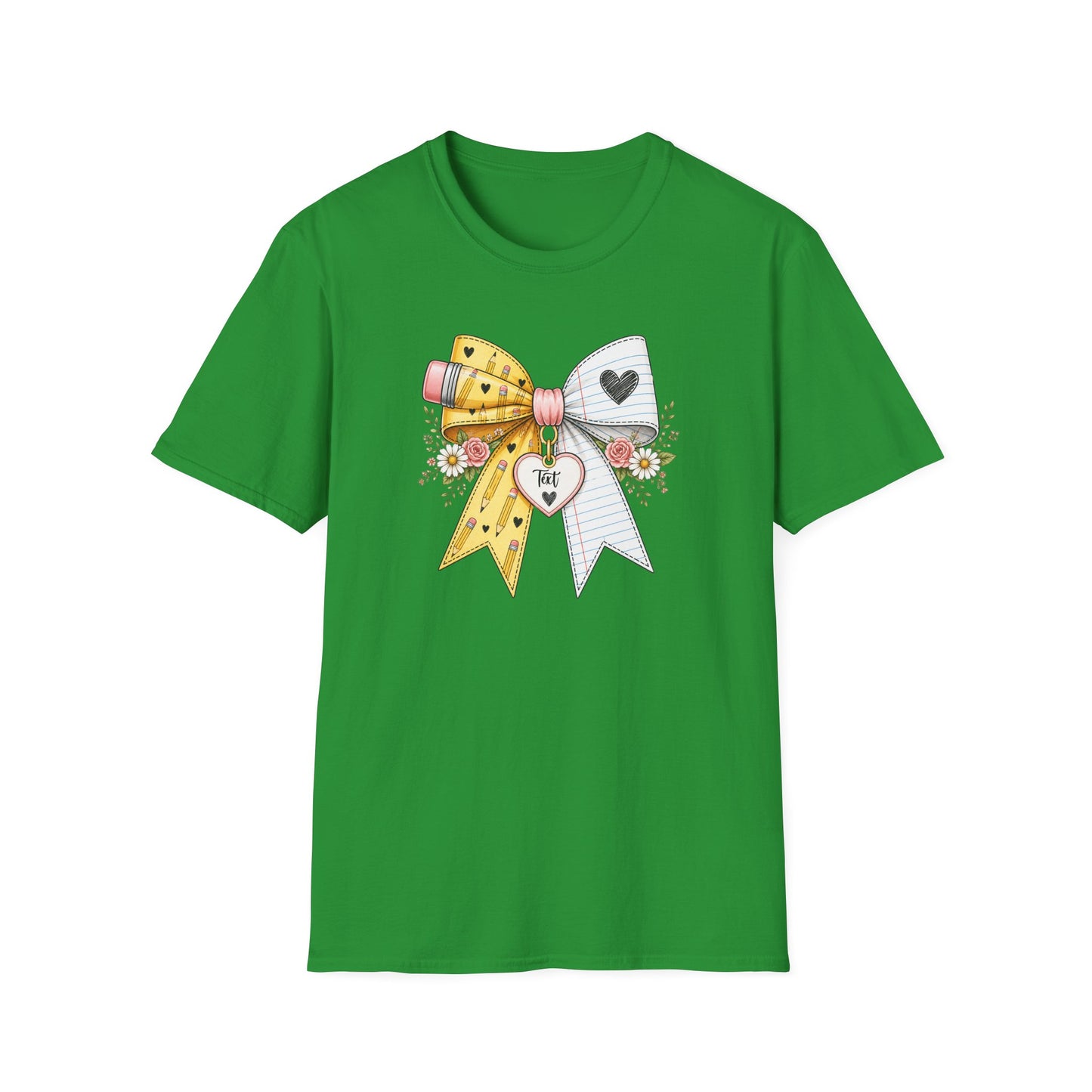 Personalized Teacher Bow Shirt | Custom Teacher Name Heart Tee