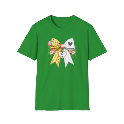 Personalized Teacher Bow Shirt | Custom Teacher Name Heart Tee