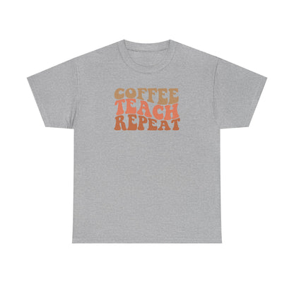Coffee Teach Repeat Retro Shirt | Vintage Teacher T-Shirt