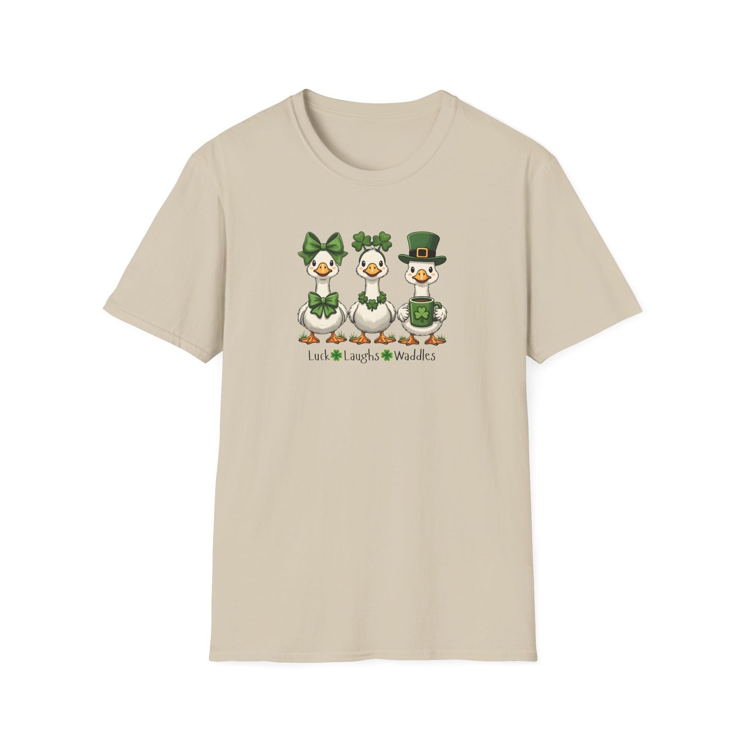 St. Patrick's Day Duck Trio T‑Shirt — Cute Irish Ducks with Shamrocks