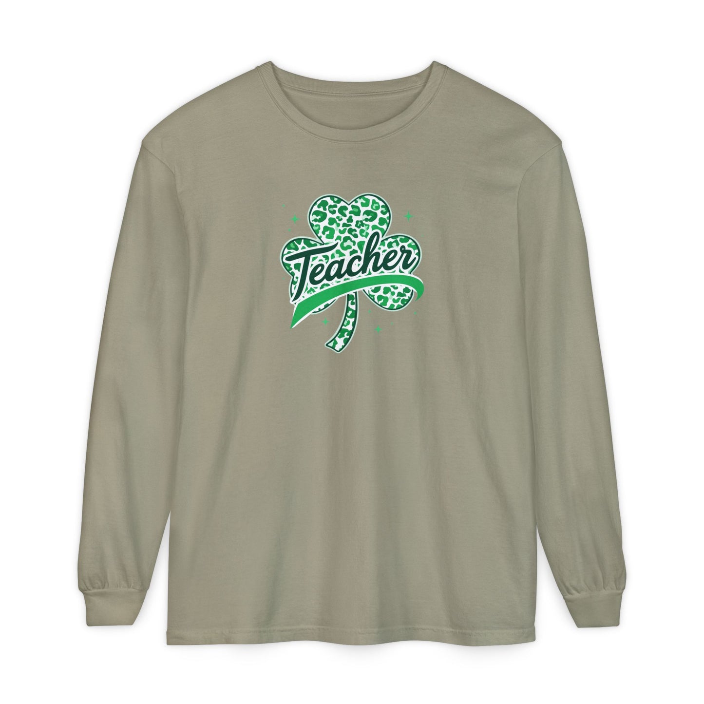 Teacher Shamrock Long Sleeve Tee