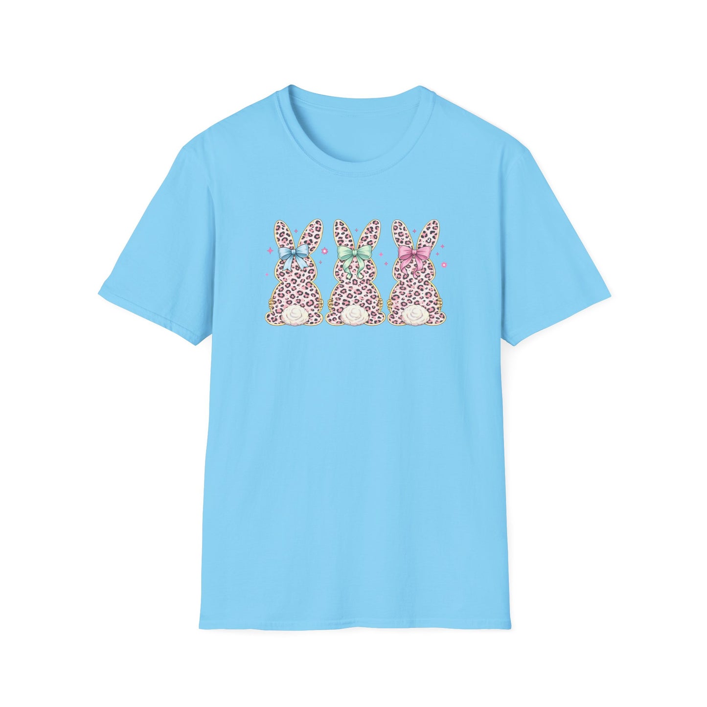 Leopard Bunny Easter Tee – Cute Pastel Spring Graphic T-Shirt, Trendy Bunny Lover Shirt, Easter Outfit Women