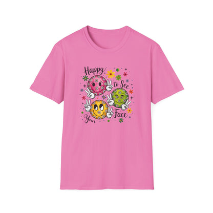Groovy Retro Smiley Face T-Shirt – Happy to See Your Face | Vintage 70s Aesthetic Tee