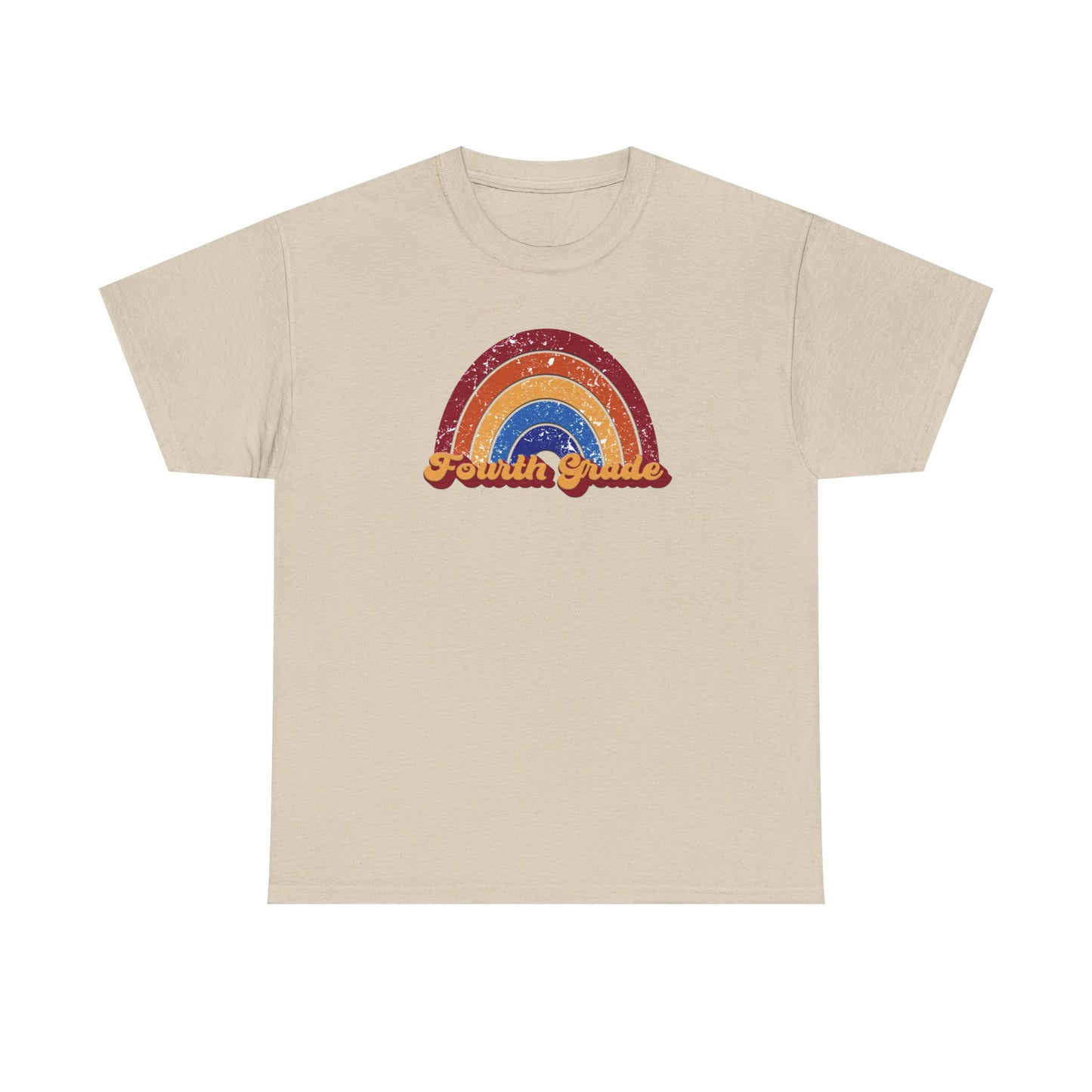 Fourth Grade Retro Rainbow Shirt - Team Pick