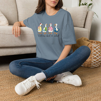 Back to School Ducklings T-Shirt — "Welcome back to school"