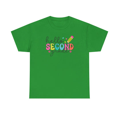 Hello Second Grade - Grade Level Teacher Team Shirt