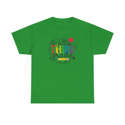 Hello Third Grade Shirt | 3rd Grade Teacher T-Shirt