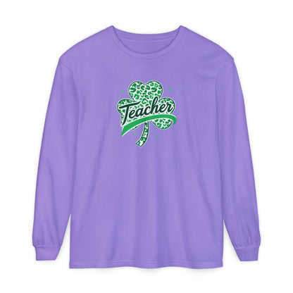 Teacher Shamrock Long Sleeve Tee