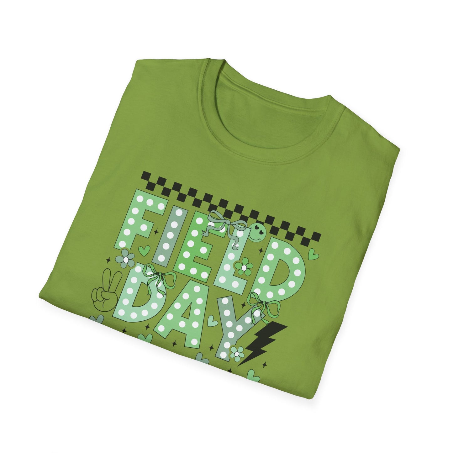 Cute Green Polka Dot School Field Day T-Shirt