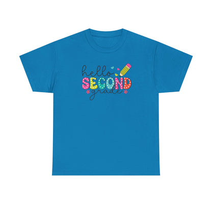 Hello Second Grade - Grade Level Teacher Team Shirt