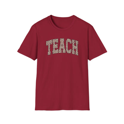Leopard TEACH – Cute Teacher T-Shirt for Women