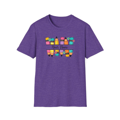 Personalized Pencil Graphic T-Shirt – Cute Back to School Teacher Tee