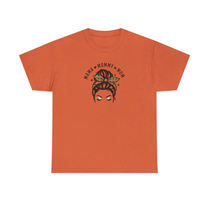 Mama Mommy Mom Graphic T-Shirt – Messy Bun Mom Life Tee