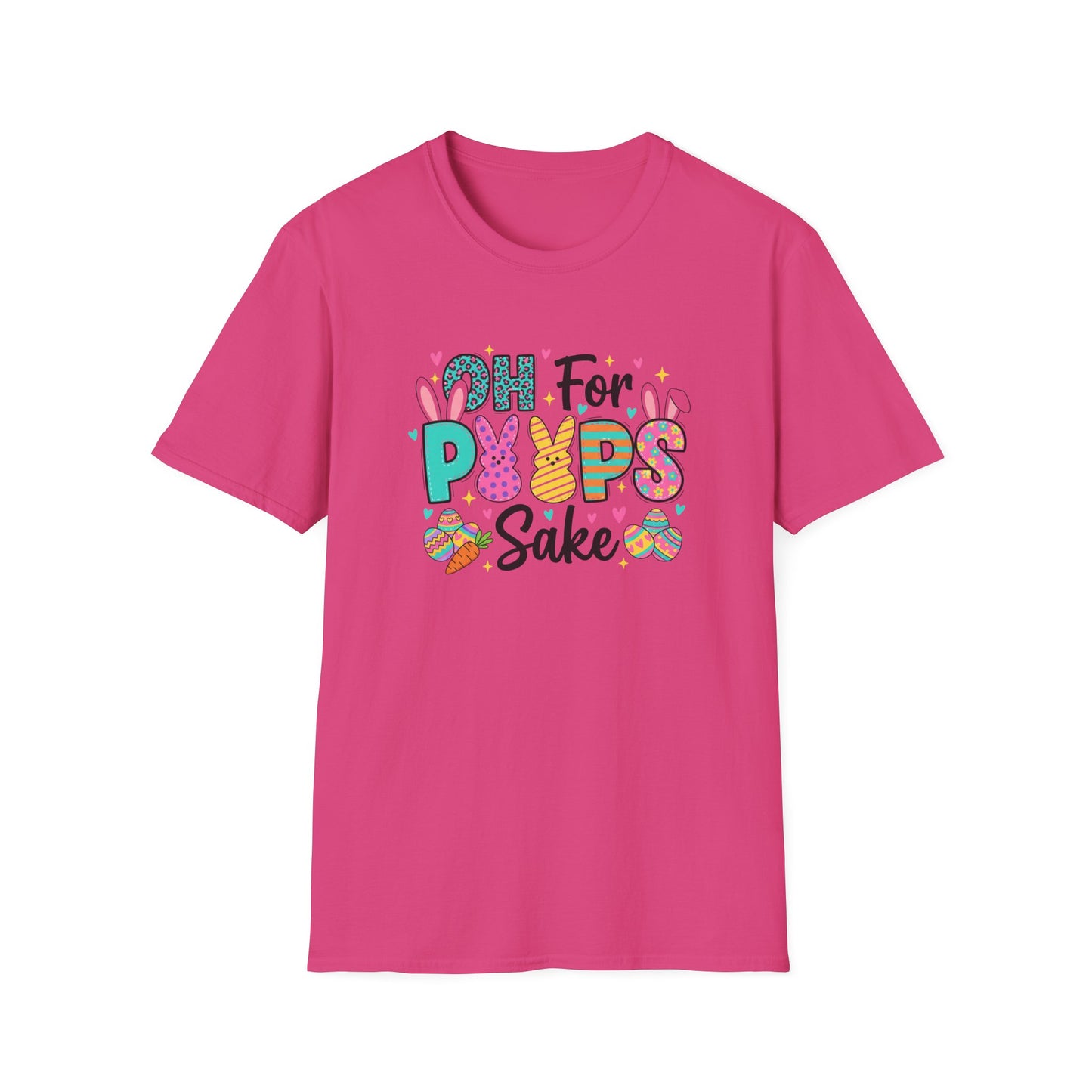 Oh For Peeps Sake Easter Shirt, Funny Easter Bunny Tee, Cute Peeps Bunny Graphic T-Shirt, Pastel Spring Easter Outfit, Funny Easter Saying Shirt for Women