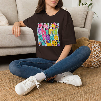 Third Grade Kids' T-Shirt — Colorful Back-to-School Cute School Spirit Tee