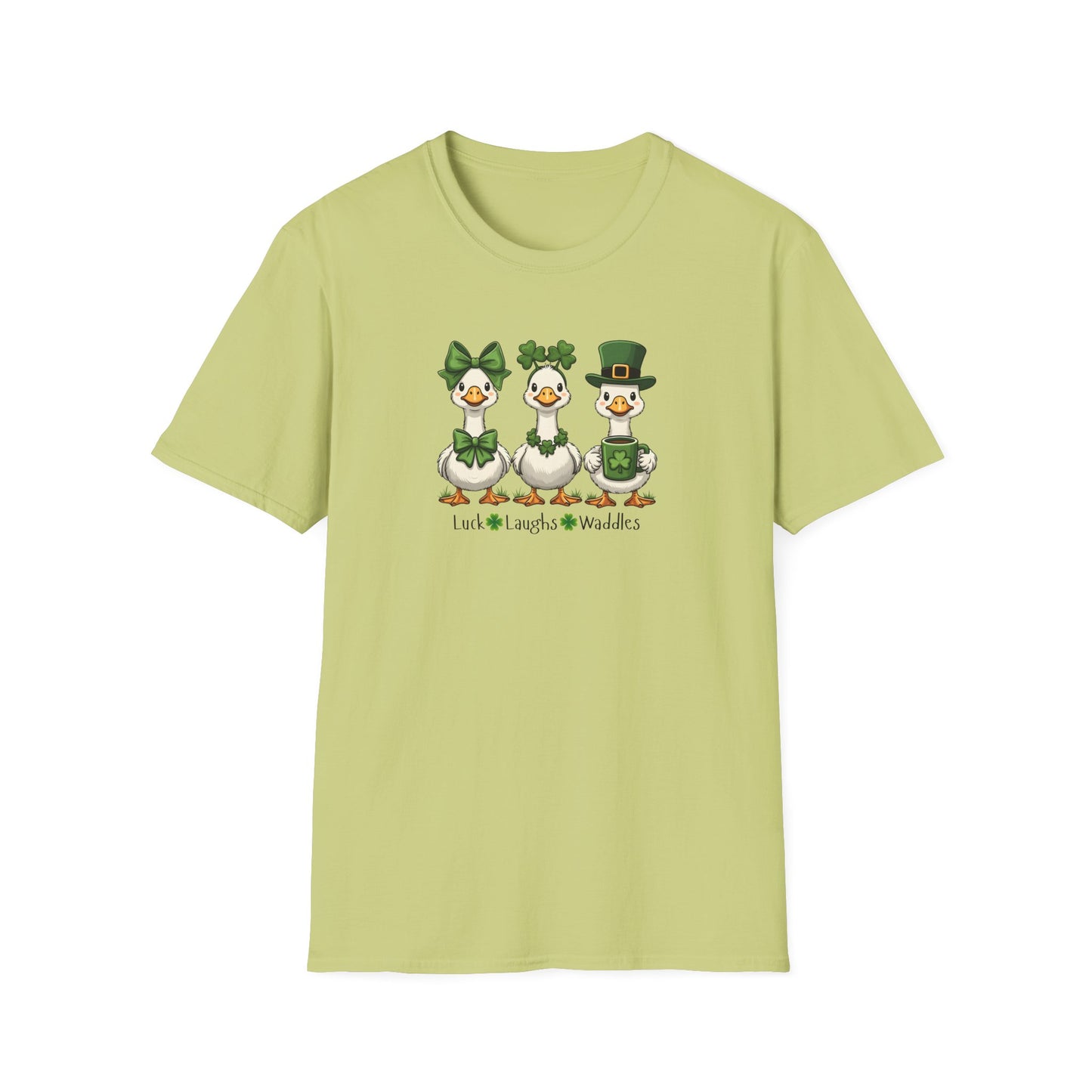St. Patrick's Day Duck Trio T‑Shirt — Cute Irish Ducks with Shamrocks