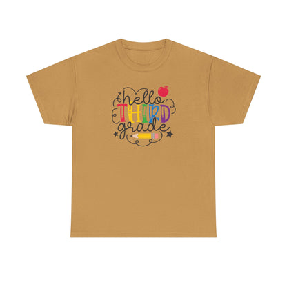 Hello Third Grade Shirt | 3rd Grade Teacher T-Shirt