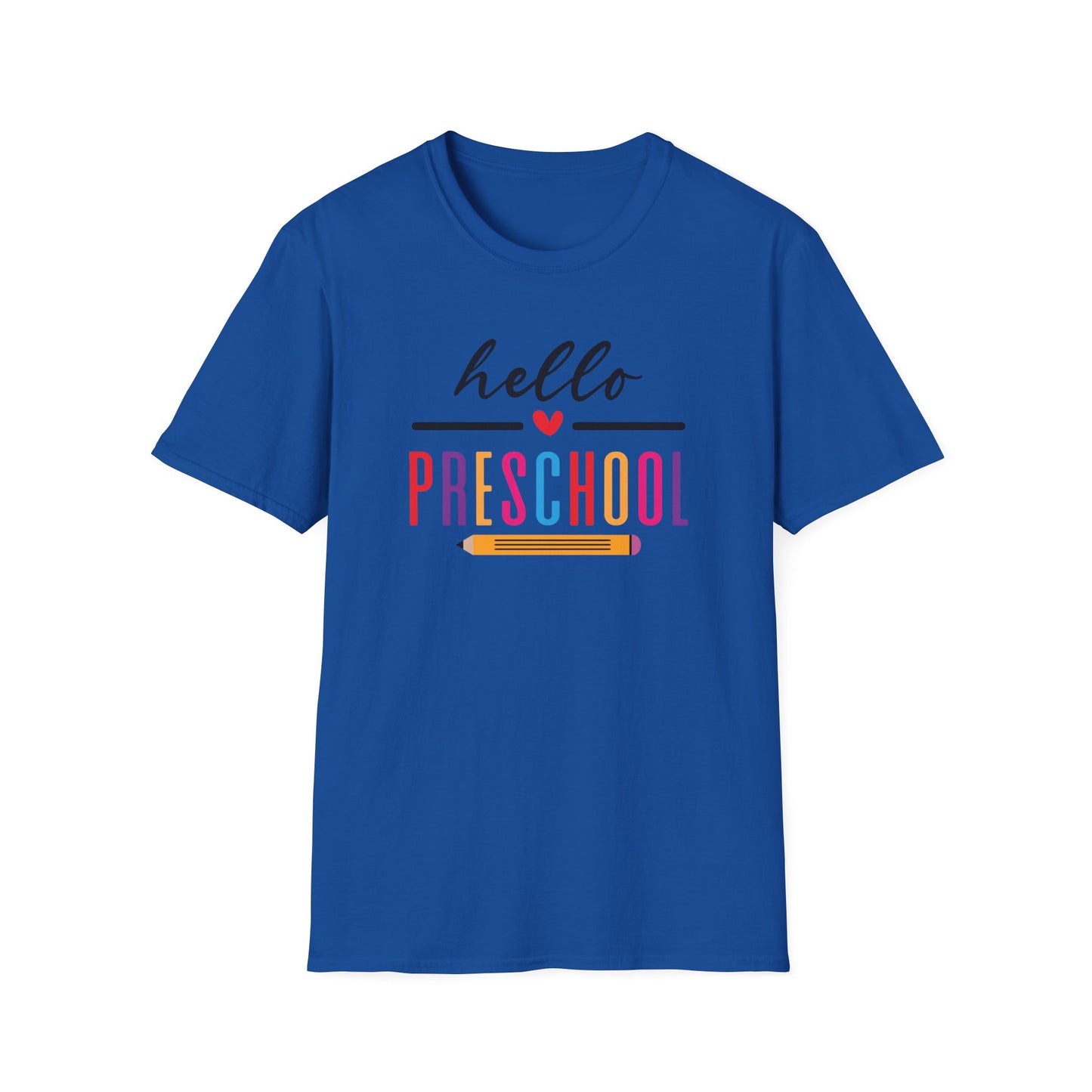 Hello Grade Teacher Shirts | Retro Back to School Graphic Tees | Preschool, Pre-K, Kindergarten, First, Second & Third Grade Teacher Shirt | Gildan 64000 Softstyle Tee