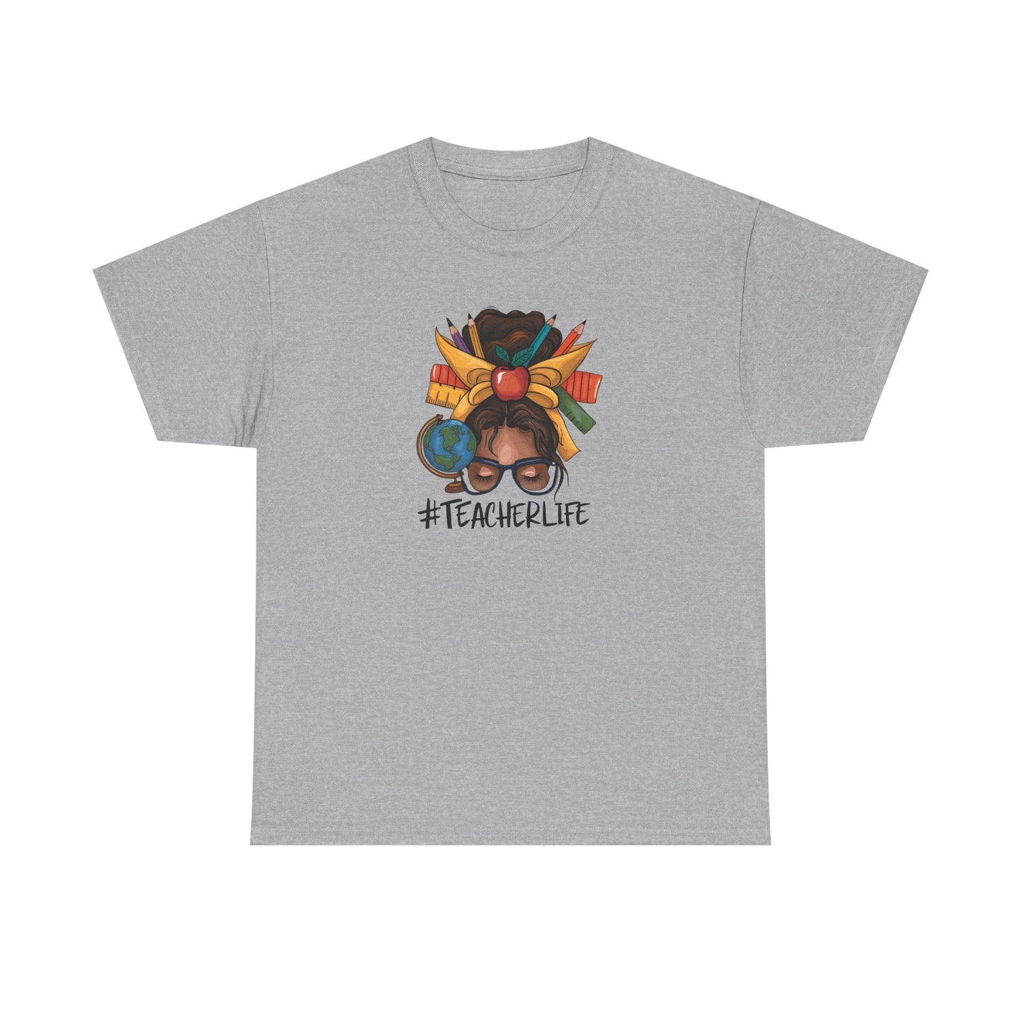 Teacher Life Shirt | Messy Bun Teacher T-Shirt | Cute Back To School Teacher Tee | Elementary Teacher Gift | #TeacherLife Shirt