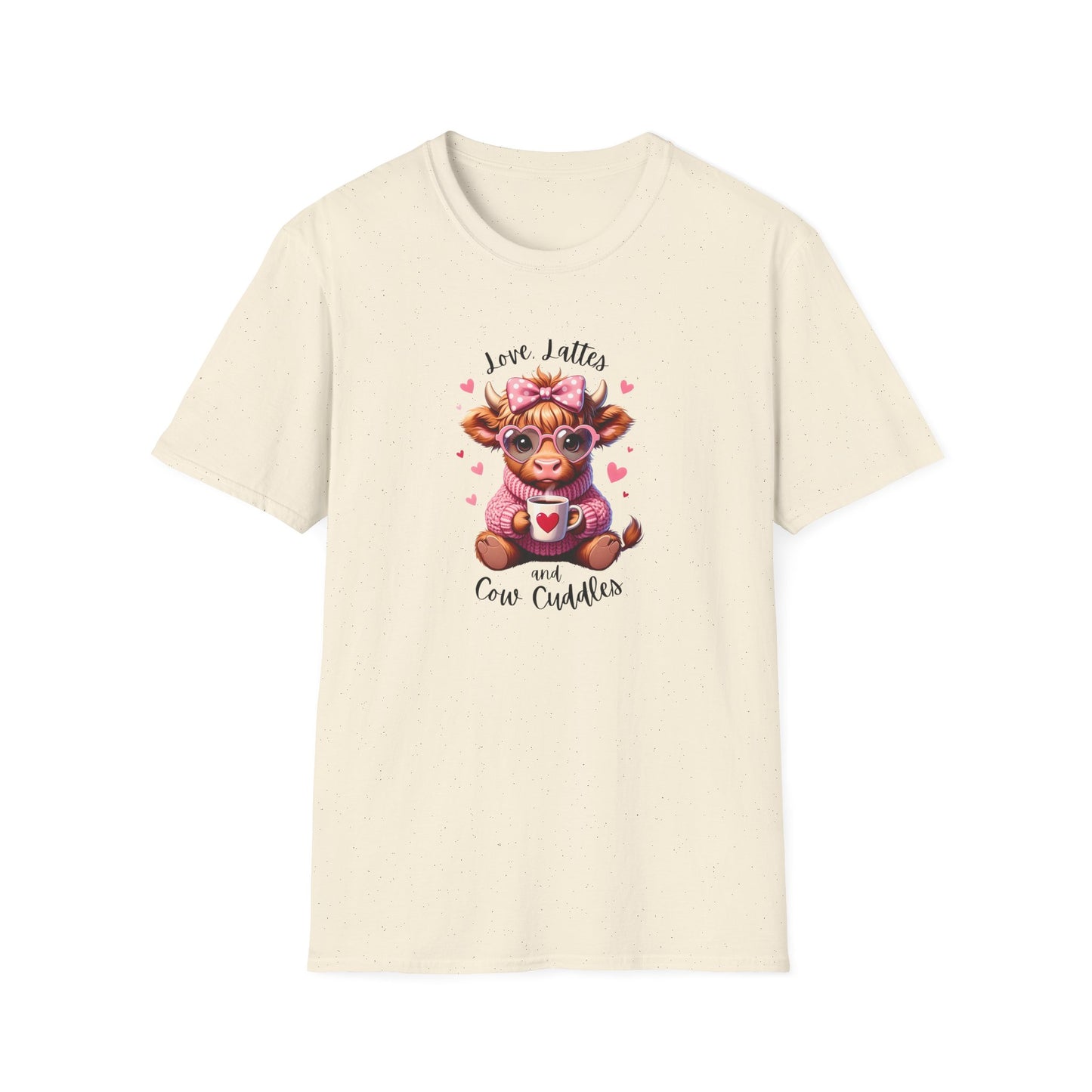 Cow Cuddles T-Shirt — "Love Lattes and Cow Cuddles" Cute Cow Graphic Tee for Animal Lovers