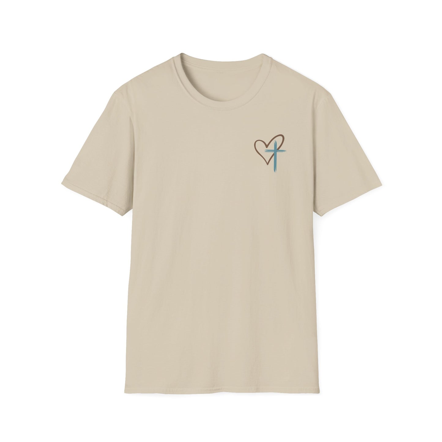 Jesus Has My Back Tee — Christian Cross Heart Graphic T-Shirt
