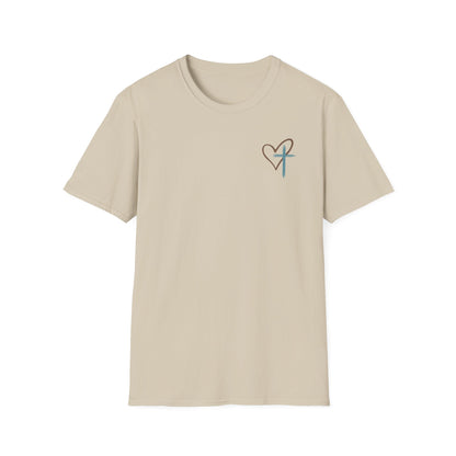 Jesus Has My Back Tee — Christian Cross Heart Graphic T-Shirt