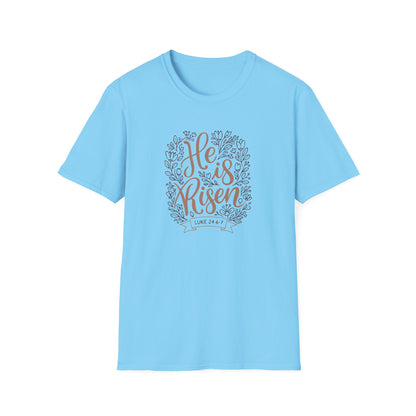 He Is Risen T-Shirt — Easter Christian Faith Tee