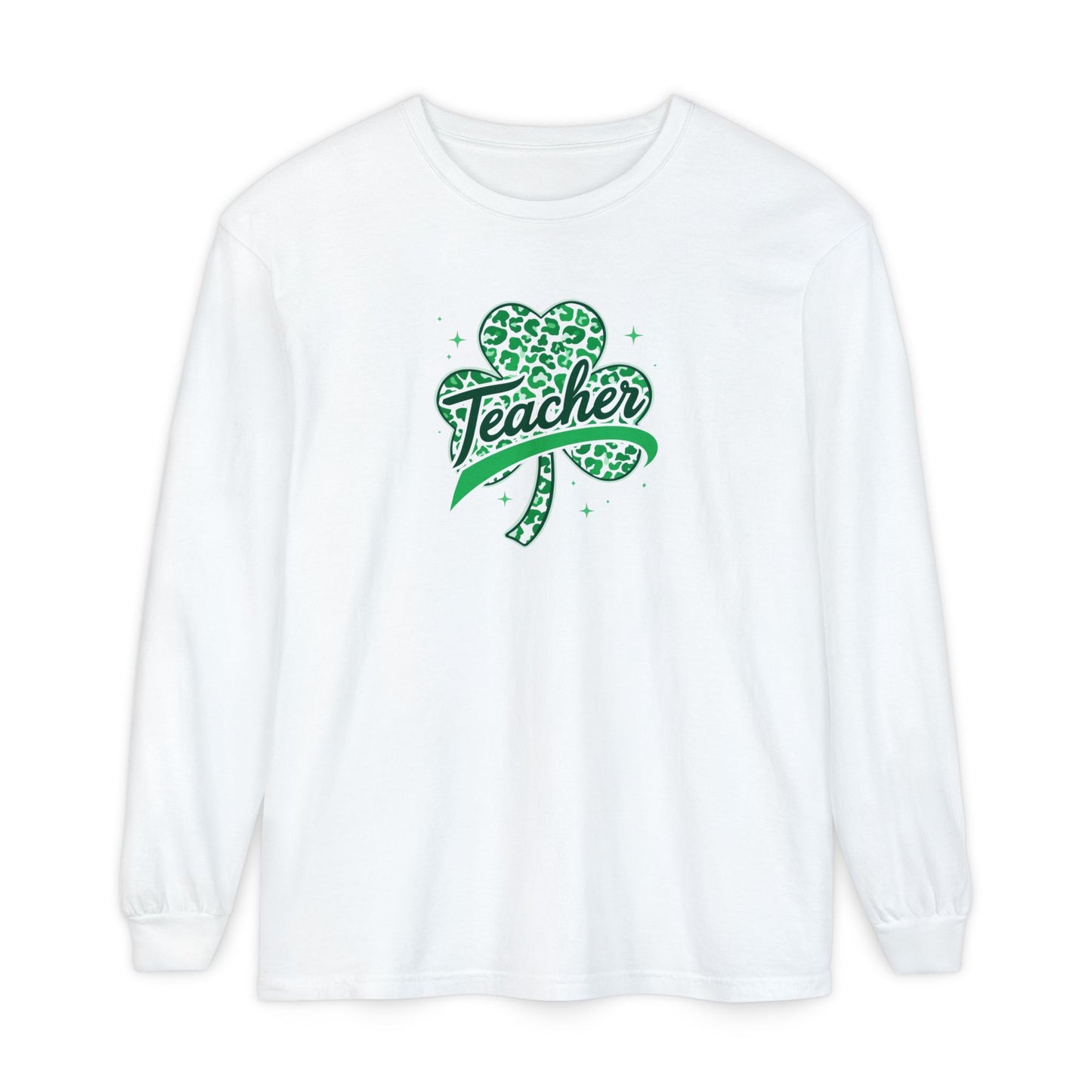 Teacher Shamrock Long Sleeve Tee