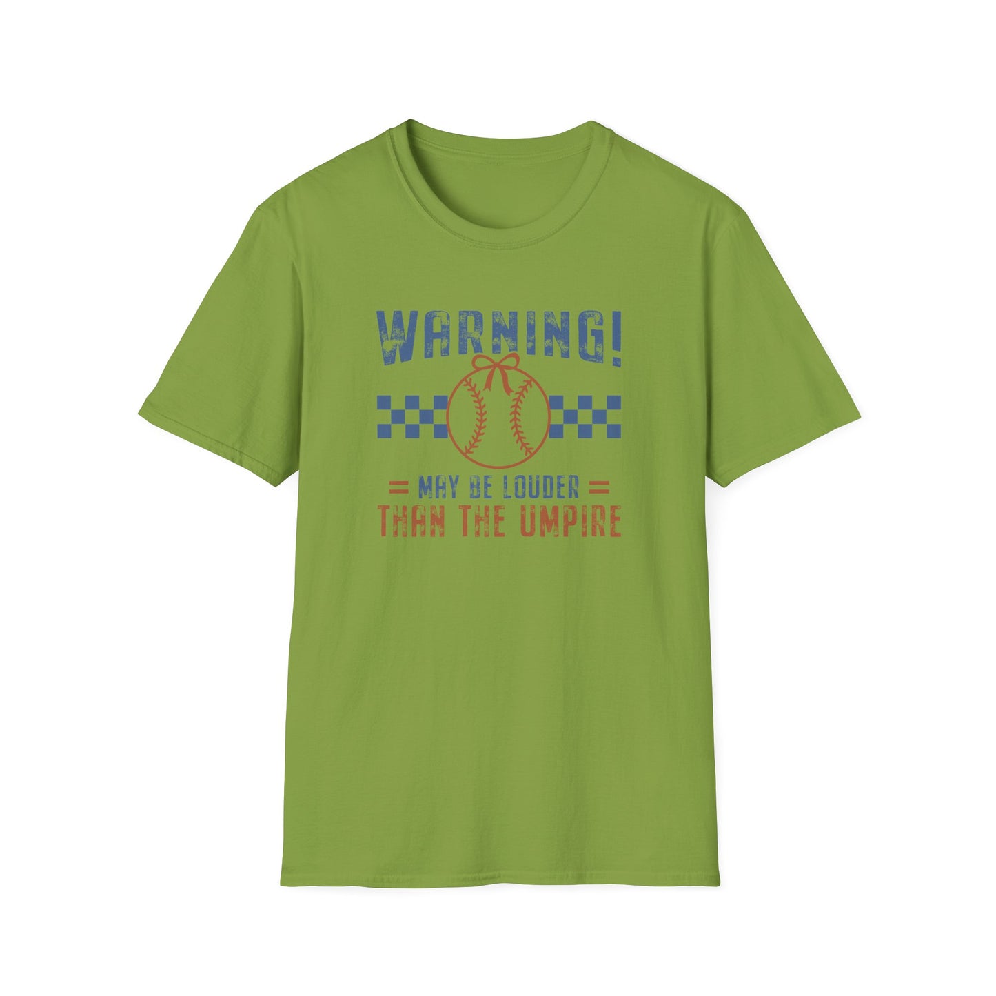 Funny Baseball Mom Shirt – “Warning May Be Louder Than The Umpire” Tee | Game Day Shirt | Baseball Parent Graphic T-Shirt
