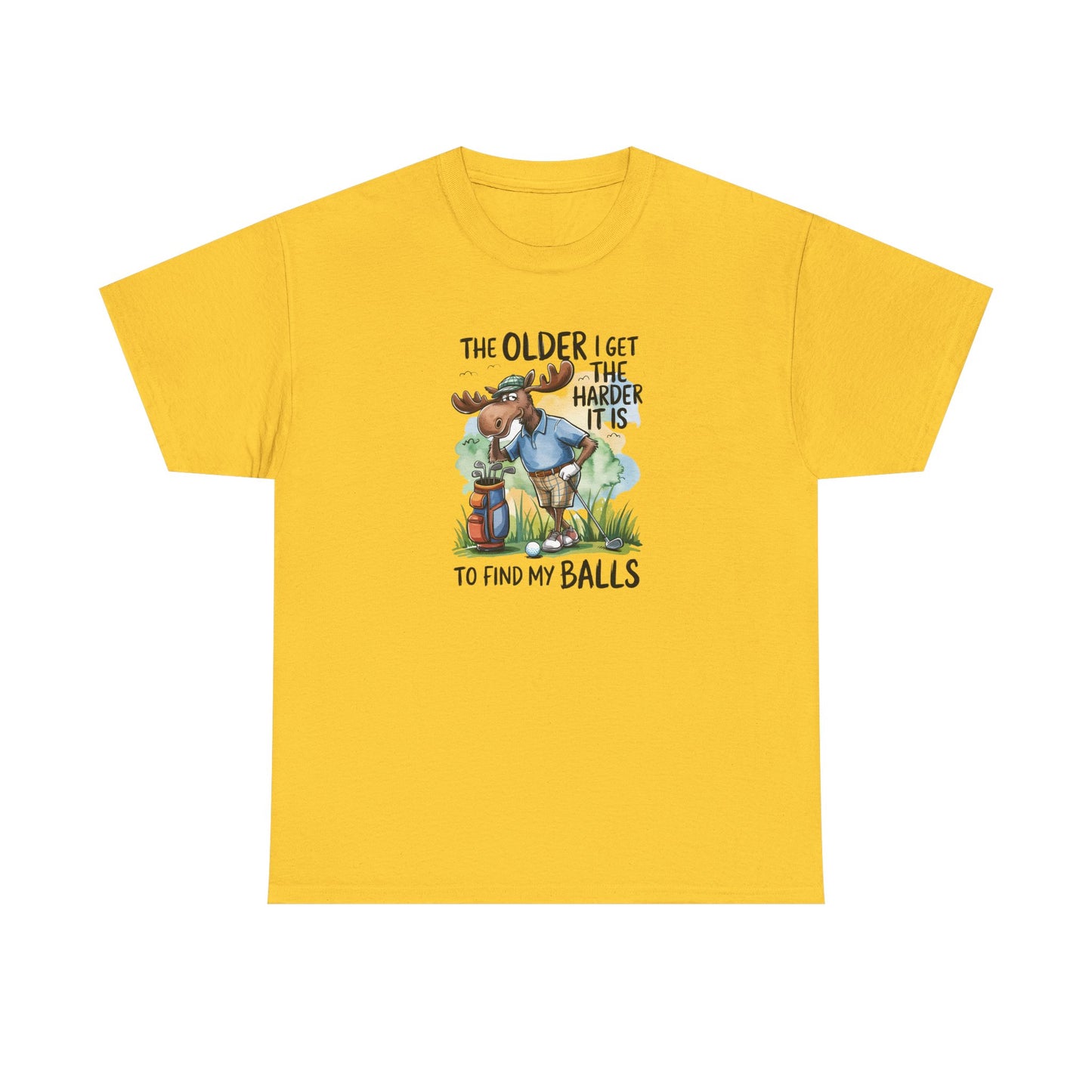 "The Older I Get the Harder It Is to Find My Balls" Funny Golf Shirt — Golf Humor T-Shirt