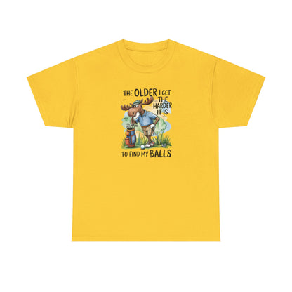 "The Older I Get the Harder It Is to Find My Balls" Funny Golf Shirt — Golf Humor T-Shirt