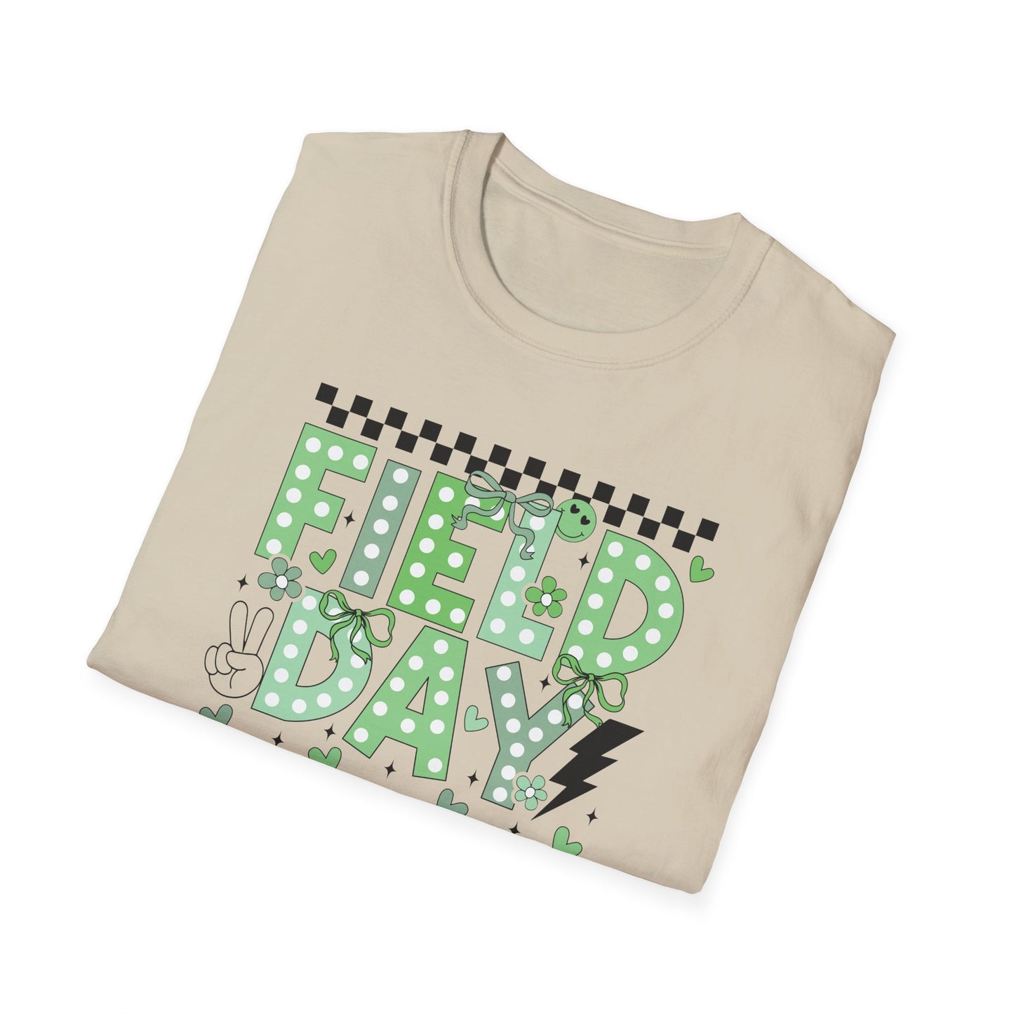 Cute Green Polka Dot School Field Day T-Shirt