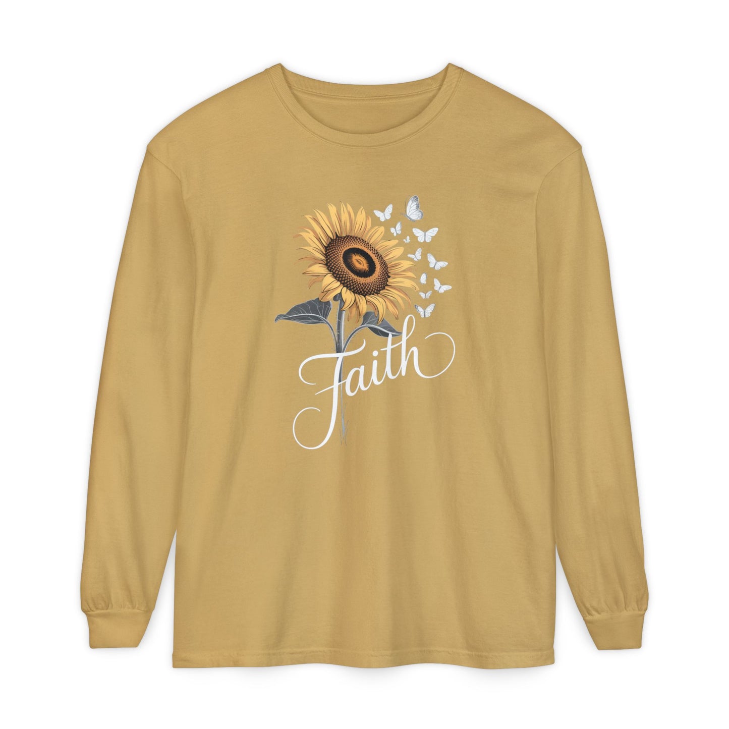 Faith Sunflower Long Sleeve Tee