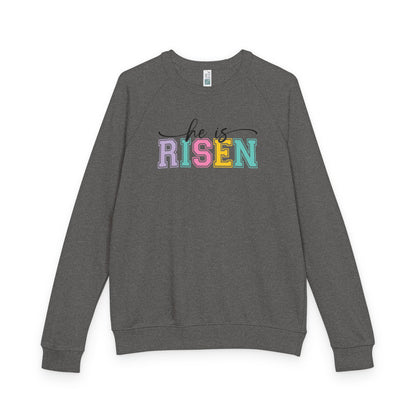 He Is Risen Christian Easter T-Shirt – Faith Based Front & Back Graphic Tee, Religious Resurrection Shirt, Pastel Easter Church Outfit for Women