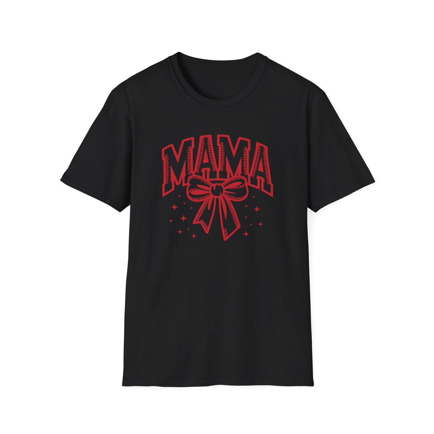 Baseball Mama Bow Shirt – Cute Game Day Sports Mom Tee | Trendy Coquette Style Baseball Mom Graphic T-Shirt