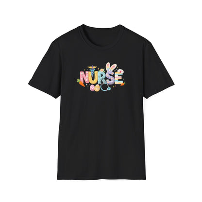 Nurse Floral Icons T-Shirt — Colorful Medical Staff Gift for Nurses