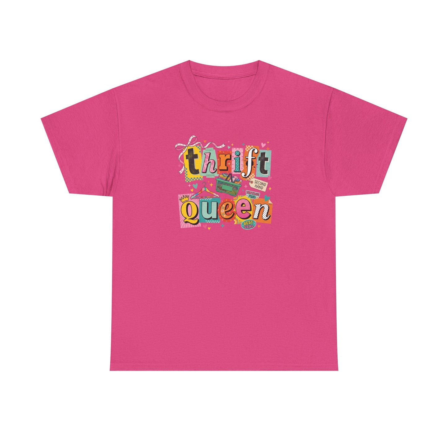 Thrift Queen T-Shirt – Vintage Thrifting Graphic Tee, Retro Style Funny Thrift Shop Shirt