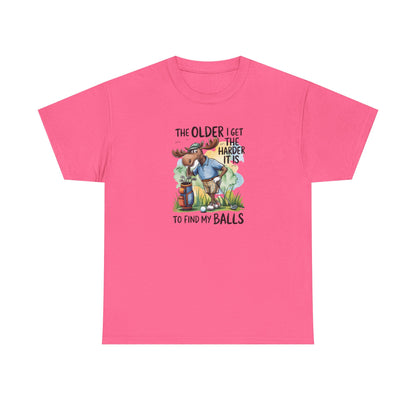 "The Older I Get the Harder It Is to Find My Balls" Funny Golf Shirt — Golf Humor T-Shirt