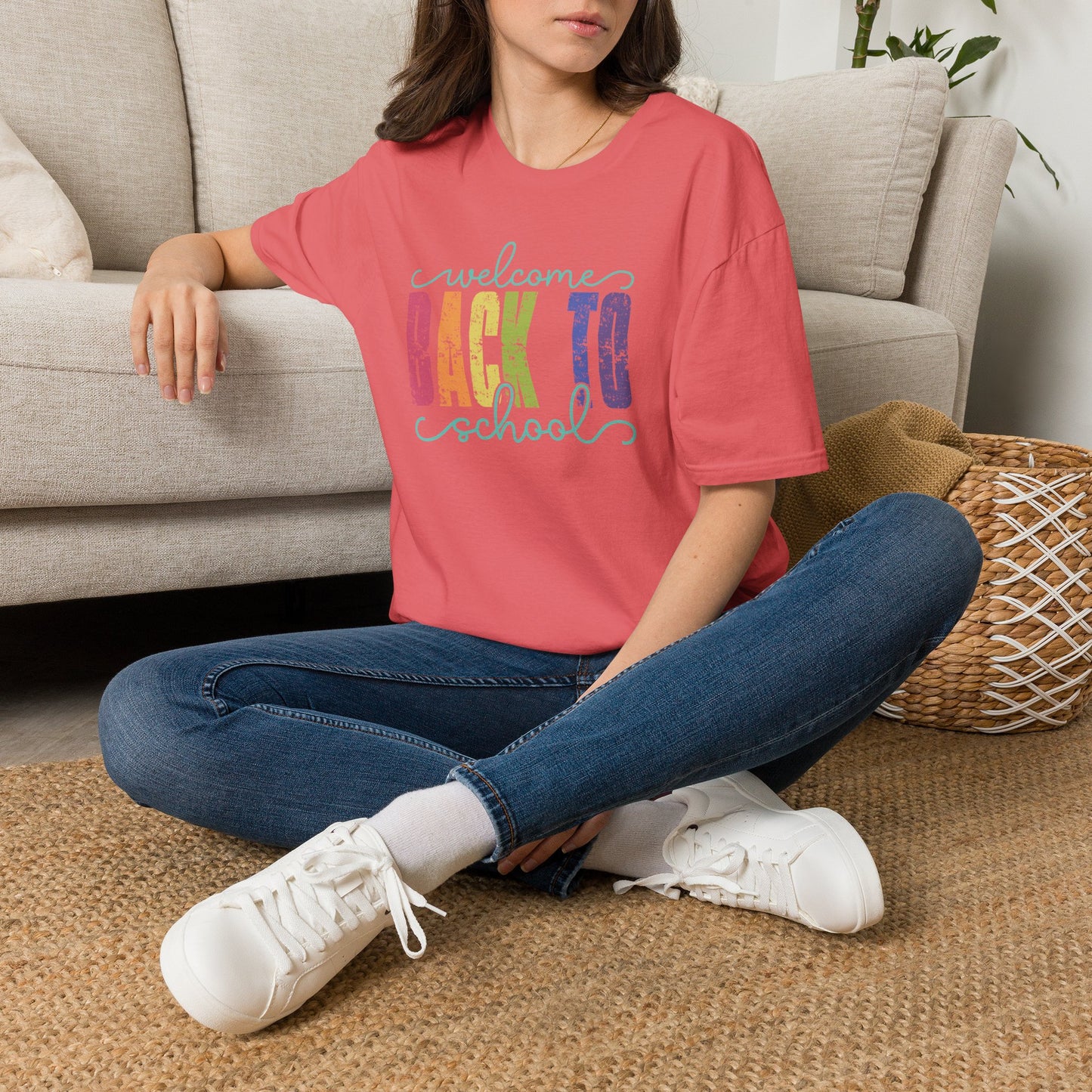 Back to School T-Shirt — "Welcome Back to School" Colorful Retro Print